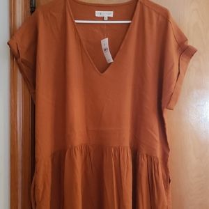 Rust orange dress
